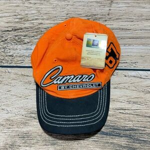 Open Road Brands Camaro Hat Mens OS Orange Black 1967 Chevy Muscle Car Cap